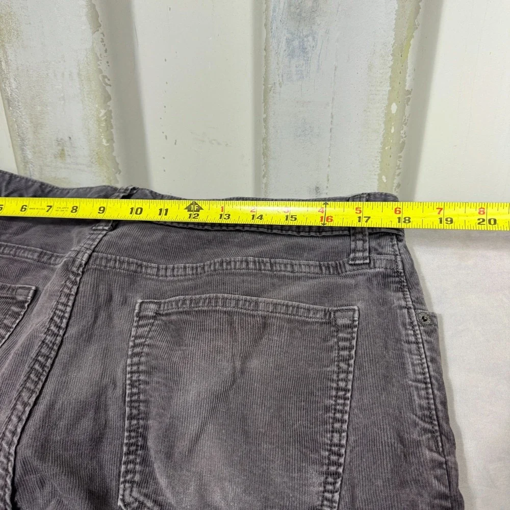 Banana Republic Mens Corduroy Pants Gray Slim‎ Fit Straight Leg Size 36x30
